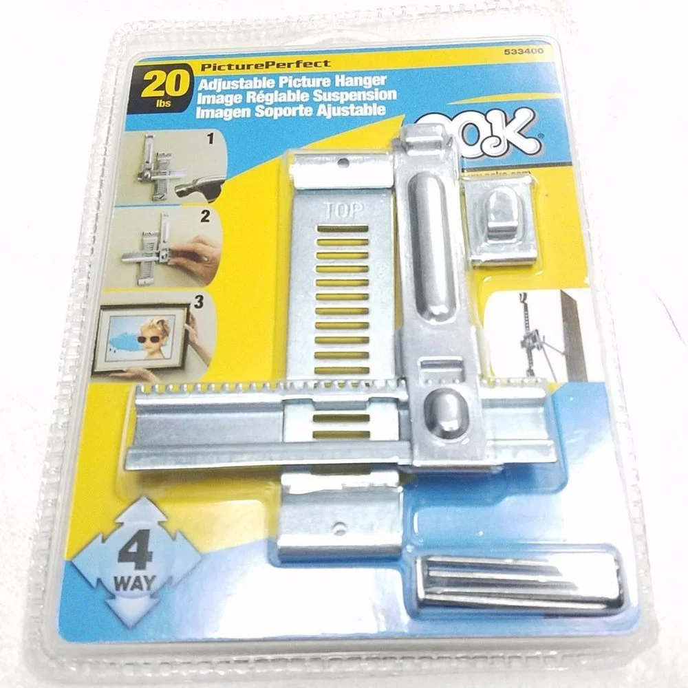 Set of 6 OOK Hillman Picture Perfect 4-Way Adjustable Picture Hanger Hardware